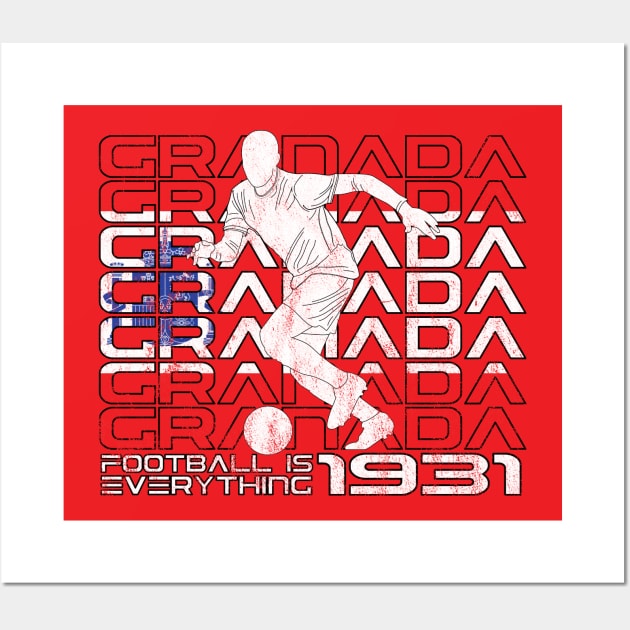 Football Is Everything - Granada CF Attack Retro Wall Art by FOOTBALL IS EVERYTHING